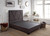 Modern Bed King Bed Frame And Headboard Brown Dark