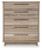 Hasbrick Tan Five Drawer Wide Chest