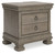 Lexorne Gray Three Drawer Night Stand