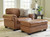 Carianna Caramel 2 Pc. Chair And A Half, Ottoman