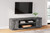 Baystorm Gray Xl TV Stand W/Fireplace Option