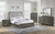 Kieran 5 Piece California King Bedroom Set With Upholstered LED Headboard Grey