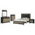 Valencia Eastern King Bed 5 Piece Set Light Brown And Black