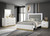 Caraway 4 Piece Eastern King Bedroom Set With LED Headboard White And Grey