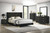 Kendall 5 Piece Upholstered Tufted Eastern King Bedroom Set Black