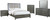 Kieran 5 Piece Queen Bedroom Set With Upholstered LED Headboard Grey
