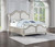 Evangeline California King Storage Bed With LED Headboard Silver Oak And Ivory