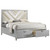 Veronica Eastern King Platform Storage Bed With Upholstered LED Headboard Light Silver And Star White