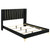 Kendall Upholstered Tufted Eastern King Panel Bed Black And Gold