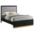 Caraway Eastern King Bed With LED Headboard Black And Grey