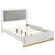 Caraway Eastern King Bed With LED Headboard White And Grey