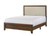 Millie King Upholstery Bed One Box Brown Cherry