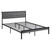 Ricky Queen Platform Bed Gray And Black