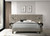 Marley Upholstered Queen Platform Bed With Headboard Panels Light Brown And Walnut