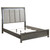 Kieran Queen Panel Bed With Upholstered LED Headboard Gray And Oyster Gray
