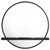 Arini Round Vanity Wall Mirror With Shelf Black