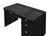 Morgan Vanity Desk With Glass Top And Led Mirror Black