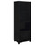 Jupiter 3-shelf Media Tower Bookcase With Storage Cabinet Black