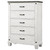 Lilith 5-Drawer Chest Distressed Distressed Gray And White