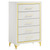 Lucia 5-Drawer Bedroom Chest White