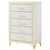 Lucia 5-Drawer Bedroom Chest White