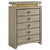 Giselle 6-Drawer Bedroom Chest With LED Rustic Beige