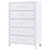 Anastasia 5-Drawer Bedroom Chest Pearl White