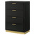 Caraway 4-Drawer Bedroom Chest Black