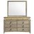 Giselle 8-Drawer Bedroom Dresser With Mirror With LED Rustic Beige