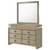 Giselle 8-Drawer Bedroom Dresser With Mirror With LED Rustic Beige