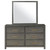 Kieran 6-Drawer Bedroom Dresser With Mirror Grey