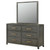 Kieran 6-Drawer Bedroom Dresser With Mirror Grey