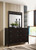 Carlton 6-Drawer Rectangular Dresser With Mirror Cappuccino