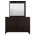 Carlton 6-Drawer Rectangular Dresser With Mirror Cappuccino