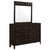 Carlton 6-Drawer Rectangular Dresser With Mirror Cappuccino