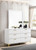 Kendall 6-Drawer Dresser With Mirror White