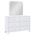 Anastasia 6-Drawer Bedroom Dresser With Mirror Pearl White