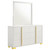 Marceline 6-Drawer Dresser With Mirror White