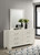 Jessica 6-Drawer Dresser With Mirror White