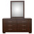 Jessica 6-Drawer Dresser With Mirror Cappuccino