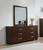 Jessica 6-Drawer Dresser With Mirror Cappuccino