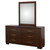 Jessica 6-Drawer Dresser With Mirror Cappuccino