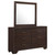 Kauffman 6-Drawer Dresser With Mirror Dark Cocoa