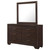 Kauffman 6-Drawer Dresser With Mirror Dark Cocoa