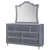 Antonella 7-Drawer Upholstered Dresser With Mirror Grey