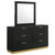 Caraway 6-Drawer Bedroom Dresser With Mirror Black