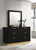 Caraway 6-Drawer Bedroom Dresser With Mirror Black