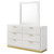 Caraway 6-Drawer Bedroom Dresser With Mirror White