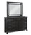 Kingsbury Dresser And Mirror Black