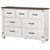 Lilith 7-Drawer Dresser Distressed Distressed Gray And White